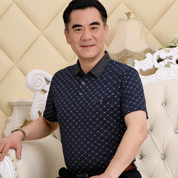 權威龍（quanweilong） 短袖 男士T恤 D010深藍 