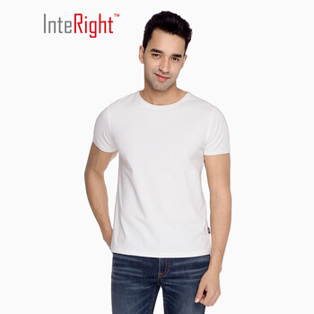 INTERIGHT 短袖 男士T恤 白色 XL，L，XXL，M