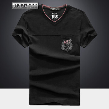 Jeep 短袖 男士T恤 黑色 XL，L，M，XXL，XXXL
