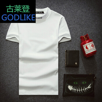 古萊登（GODLIKE） 短袖 男士T恤 白色高領(lǐng) XL，L，XXL，M