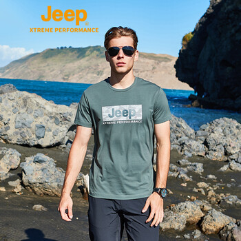 Jeep（吉普） 短袖 男士T恤 豆綠 