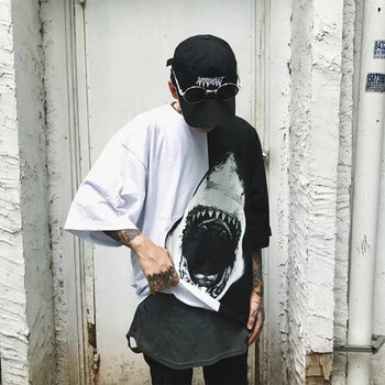 快樂嘉人 五分袖 男士T恤 沙魚拼接 S，XL，L，M，XXL