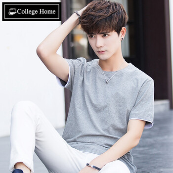 Collegehome 短袖 男士T恤 淺灰色 