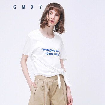 GMXY  短袖 T恤 女 圓領