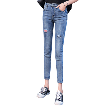 安卡丹（ANNCOODEN） 高腰 鉛筆褲/小腳褲 女 九分褲 牛仔褲
