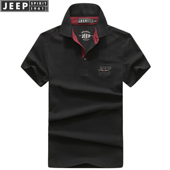 Jeep 短袖 男士T恤 黑色 XXL
