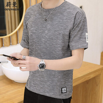 蔚曼（Veevmand） 短袖 男士T恤 淺灰色 XL，L，XXXL，M，XXL