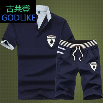 古萊登（GODLIKE） 短袖 男士T恤 深藍(lán)色藍(lán)色1501套裝 XL，L，XXXL，M，XXL