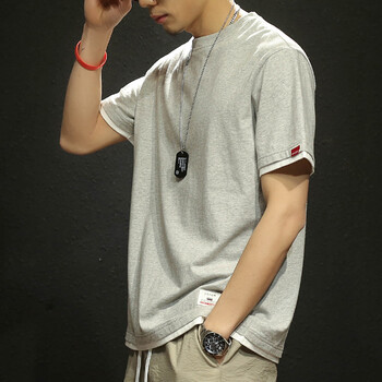 沐秋（MUQIU） 短袖 男士T恤 淺灰 XL，L，M，XXL，XXXL