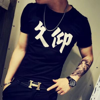 騎士普?。≒utin·Rider） 短袖 男士T恤 久仰黑色修身款 