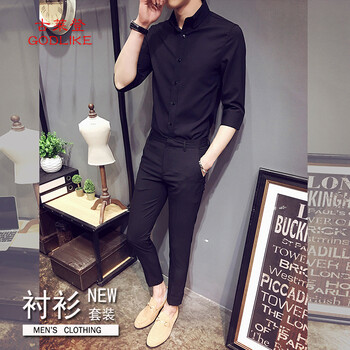 古萊登（GODLIKE） 五分袖 男士T恤 927黑色 XL，L，M，XXL，XXXL