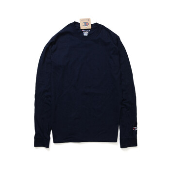 Champion 長袖 男士T恤 深藍(lán)色 