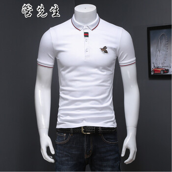 管先生 短袖 男士T恤 3309白色 XL，L，XXXL，XXL，加大，M