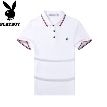 花花公子（PLAYBOY） 短袖 男士T恤 白 