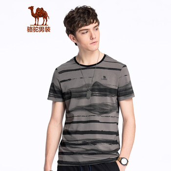 駱駝（CAMEL） 短袖 男士T恤 深灰 XL，L，XXL，M，XXXL