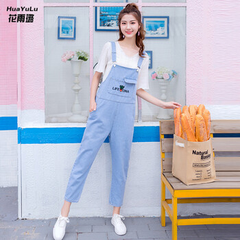 花雨璐（Huayulu） 高腰 直筒褲 女 九分褲 牛仔褲
