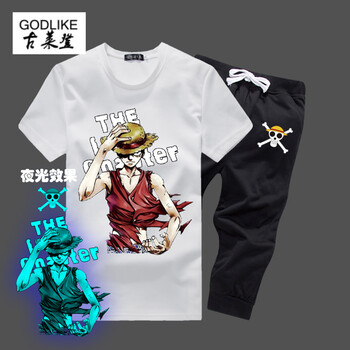 古萊登（GODLIKE） 短袖 男士T恤 白路飛2白 S，XL，L，XXXL，M，XXL