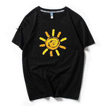 L-WTFS 短袖 男士T恤 黑色雙色太陽(yáng) S