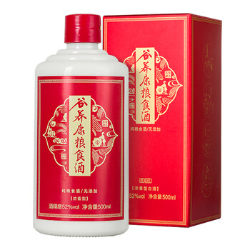 谷養康糧食酒52度375mL-500mL，500ml/瓶-小酒版100ml 濃香型，濃香