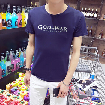 北歐潮流（BEIOUCHAOLIU） 短袖 男士T恤 D603藍色 