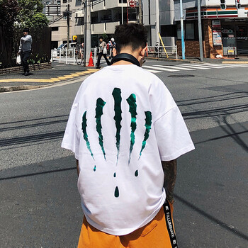 SuaMoment 五分袖 男士T恤 白綠 