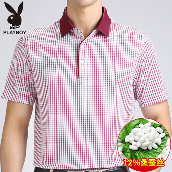 花花公子（PLAYBOY） 短袖 男士T恤 J1503紅色 