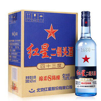 紅星43750ml*6 清香型，清香
