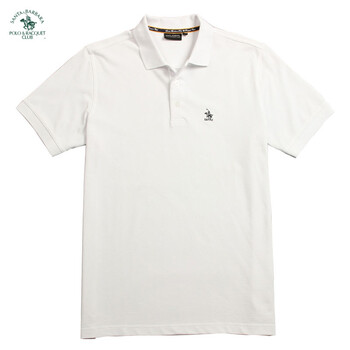 圣大保羅（POLO&RACQUET CLUB） 短袖 男士T恤 白色A1 