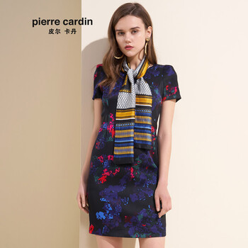 皮爾卡丹（pierrecardin） 碎花，純色 印花 連衣裙