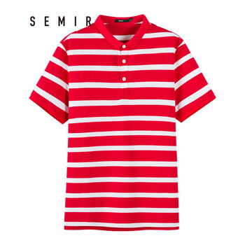 森馬（Semir） 短袖 男士T恤 紅白色調 