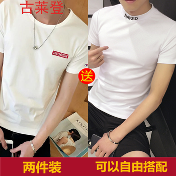 古萊登（GODLIKE） 短袖 男士T恤 刺繡白送高英白 