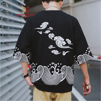 C2潮朝（C2 CHAO CHAO） 五分袖 男士T恤 黑色 XL，L，XXXL，M，XXL