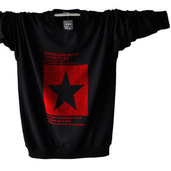 舒斯爾樂(lè ) 長(cháng)袖 男士T恤 黑色五角星 