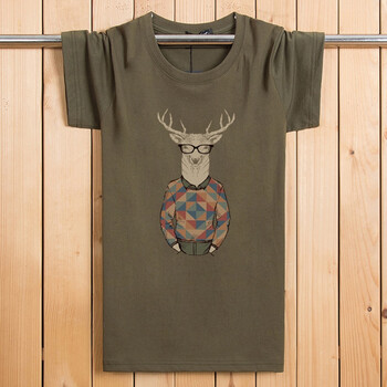 西牧子 長(cháng)袖 男士T恤 軍綠色 短袖鹿 