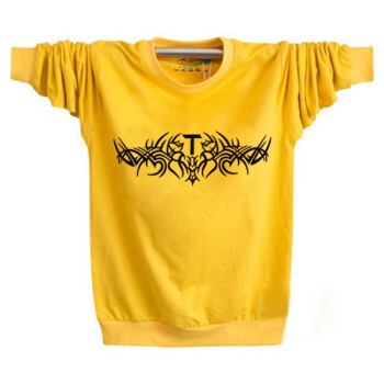 北欧潮流（BEIOUCHAOLIU） 长袖 男士T恤 891黄色 
