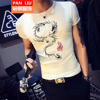 西牧子 短袖 男士T恤 KC白龍 XL，L，M，XXL