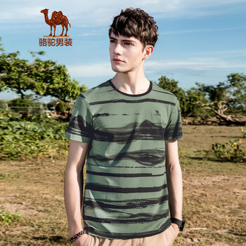 駱駝（CAMEL） 短袖 男士T恤 綠色 XL，L，M，XXXL，XXL