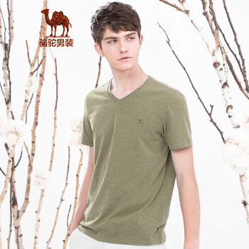 駱駝（CAMEL） 短袖 男士T恤 卡其綠 XL，L，XXL，M，XXXL