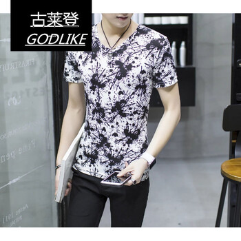 古萊登（GODLIKE） 短袖 男士T恤 新款潑墨 XL，L，XXL，M，XXXL