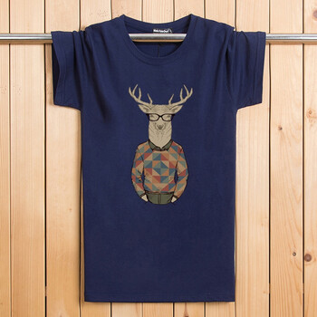 奧茵芬 短袖 男士T恤 藏青色 短袖鹿 M