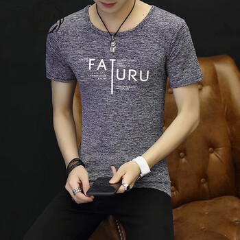 凌登（LingDeng） 短袖 男士T恤 英文-藏青色 XL，L，XXXL，M，XXL
