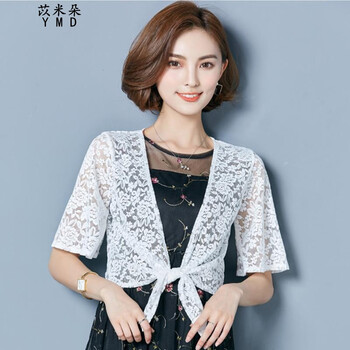 苡米朵（MNIDUO） V領(lǐng) 短袖 女 短外套 不規則