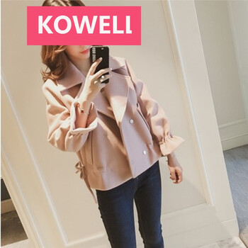 KOWELL POLO領 長袖 女 短外套 