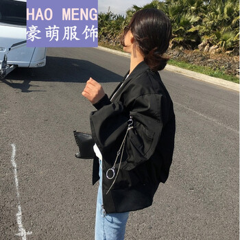 豪萌  長(zhǎng)袖 女 短外套 鏈條