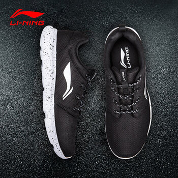 李寧（LI-NING）跑步鞋基礎(chǔ)白/新基礎(chǔ)黑 -6 39