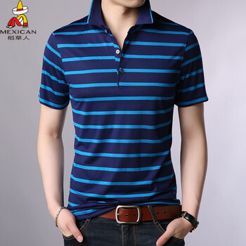稻草人（mexican） 短袖 男士T恤 DNJ1836藍(lán)色 XL，L，XXL，XXXL，M