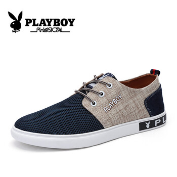 花花公子（PLAYBOY）男士CX39287 深藍(lán)網(wǎng)布 