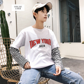 古萊登（GODLIKE） 長(zhǎng)袖 男士T恤 白色 S，XL，L，XXL，XXXL，M
