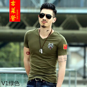 古萊登（GODLIKE） 短袖 男士T恤 V1綠色 XL，L，XXL，M