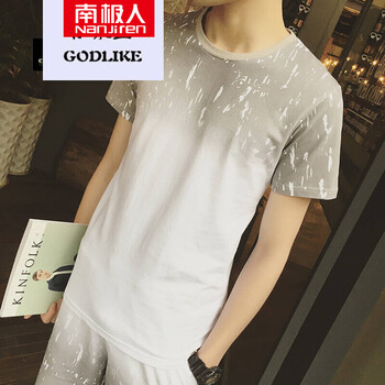 南極人（Nanjiren） 短袖 男士T恤 灰色 XL，L，XXXL，XXL，M
